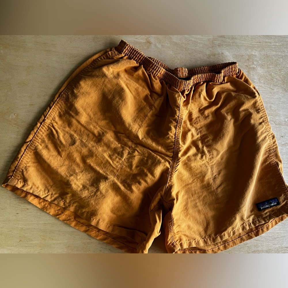 Orange Patagonia Baggies 5”